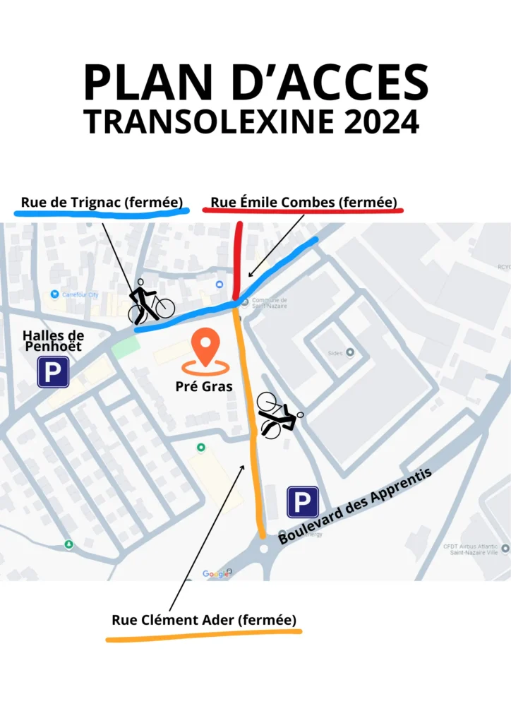 SANT-NAZER-SOLEX Plan Accès départ de la Transolexine