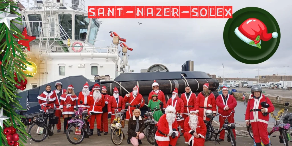 SANT-NAZER-SOLEX 2024 Parade des Pères Noël en Solex